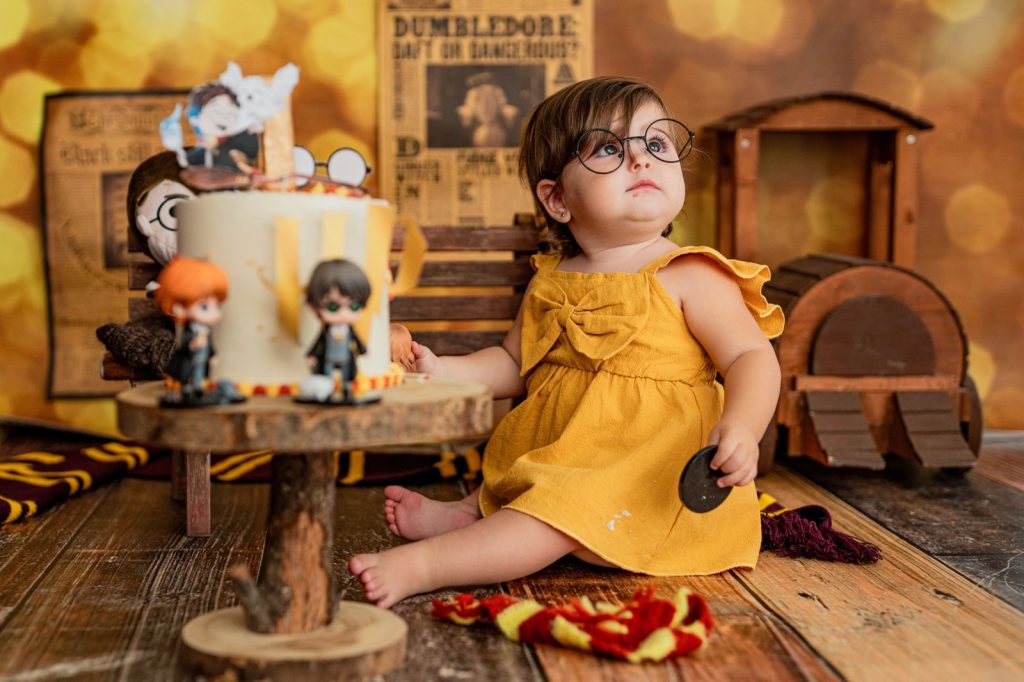 niña cumple años fotografia escena Harry Potter