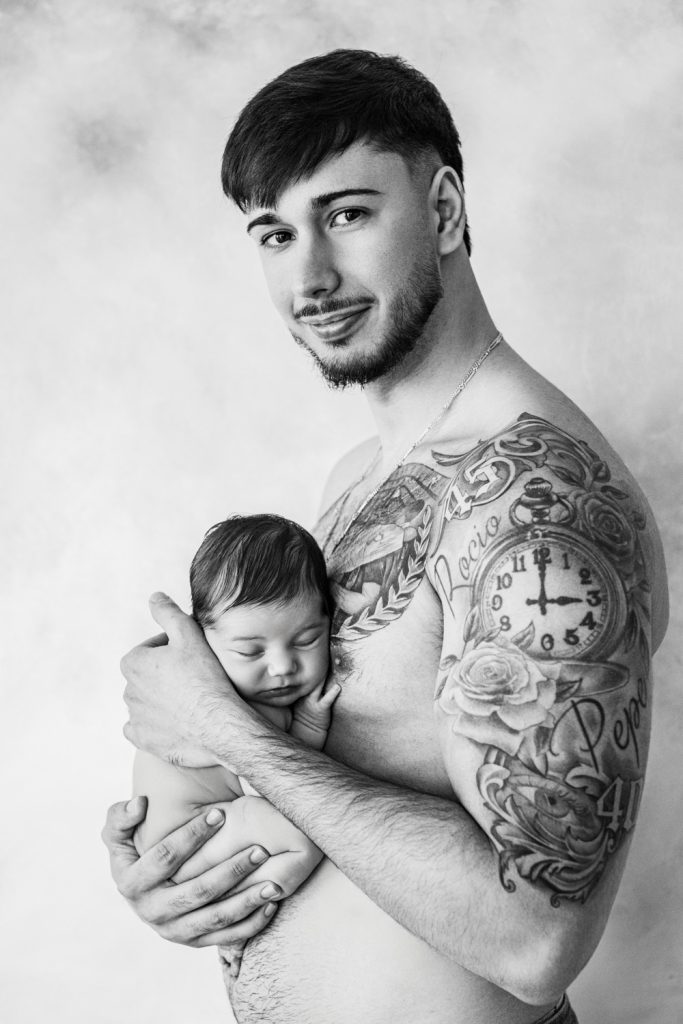 papa y bebe foto natural